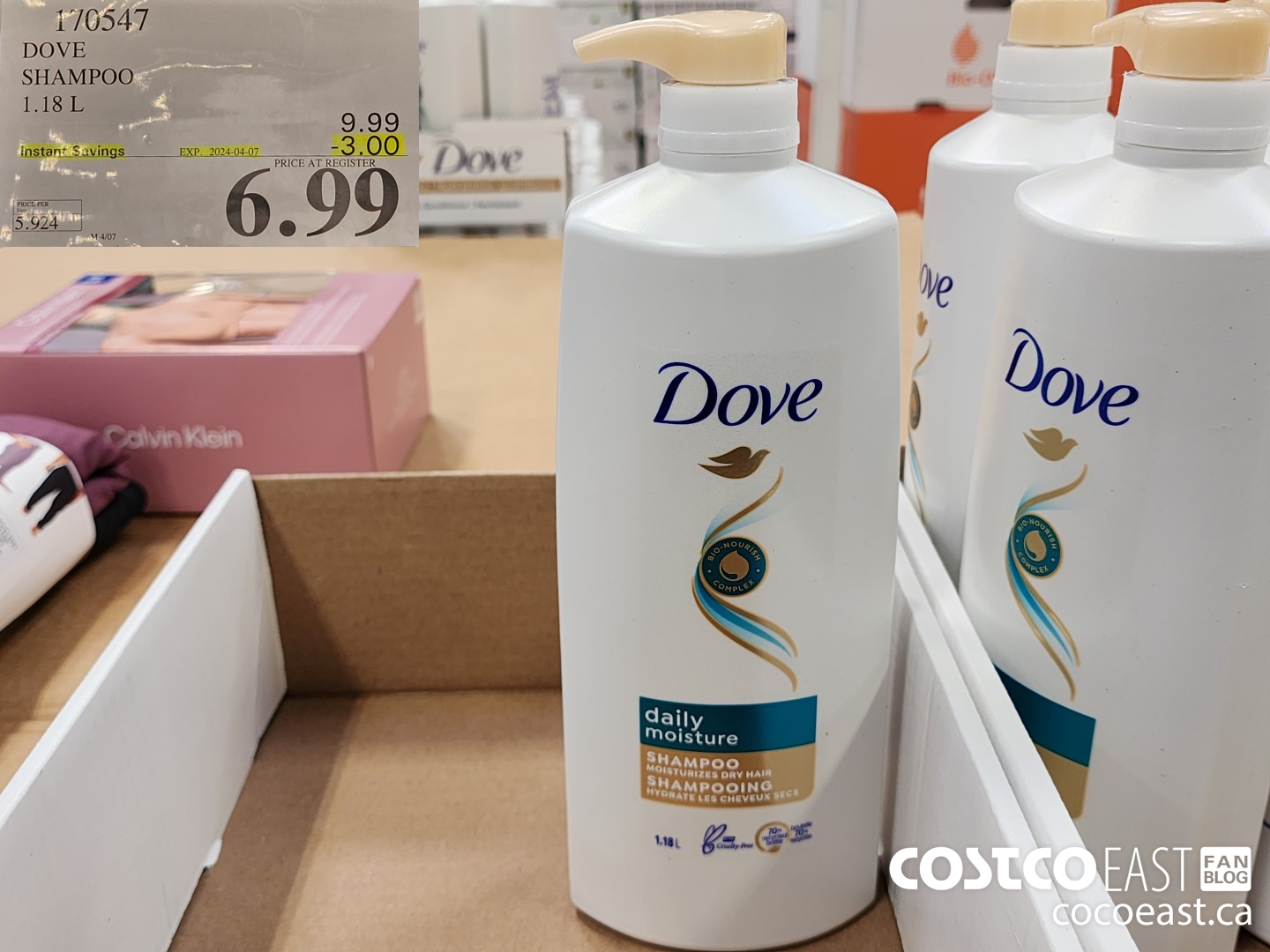 170547 DOVE SHAMPOO 1.18 L ($3.00 INSTANT SAVINGS EXPIRES ON 2024-04-07) $6.99