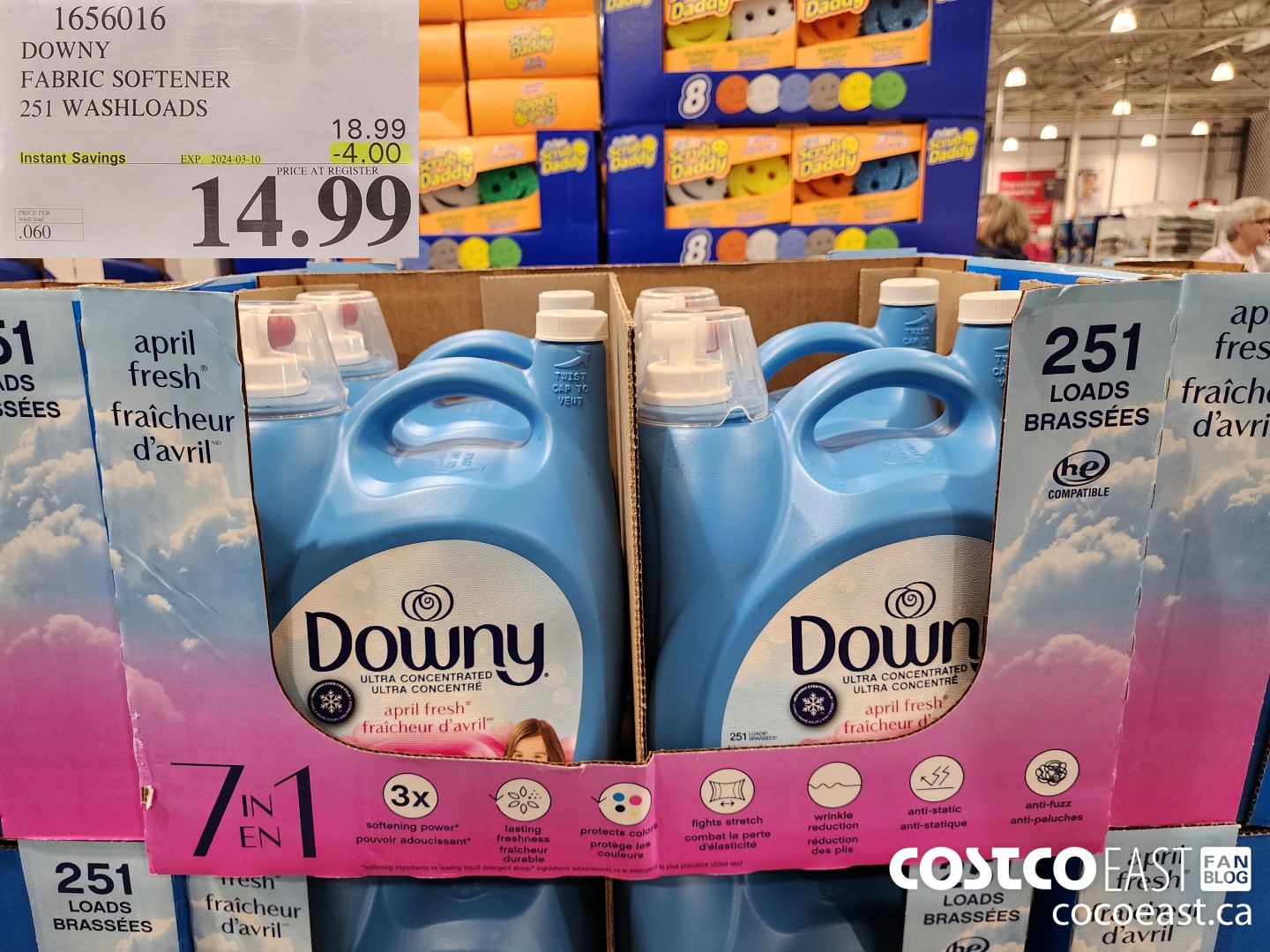 1656016 DOWNY FABRIC SOFTENER 251 washloads ($4.00 INSTANT SAVINGS EXPIRES ON 2024-03-10) $14.99