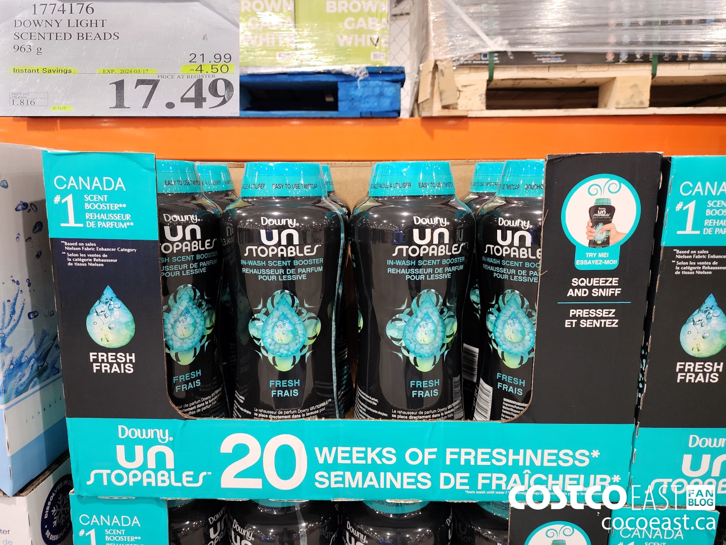 1774176 DOWNY LIGHT SCENTED BEADS 963 G ($4.50 INSTANT SAVINGS EXPIRES ON 2024-03-17) $17.49