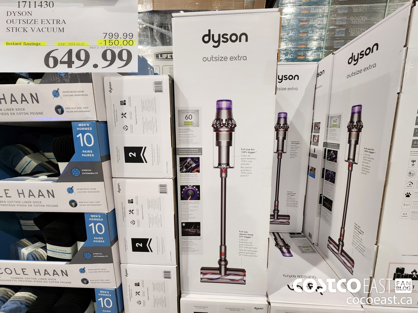 1711430 DYSON OUTSIZE EXTRA STICK VACUUM ($150.00 INSTANT SAVINGS EXPIRES ON 2024-04-07) $649.99