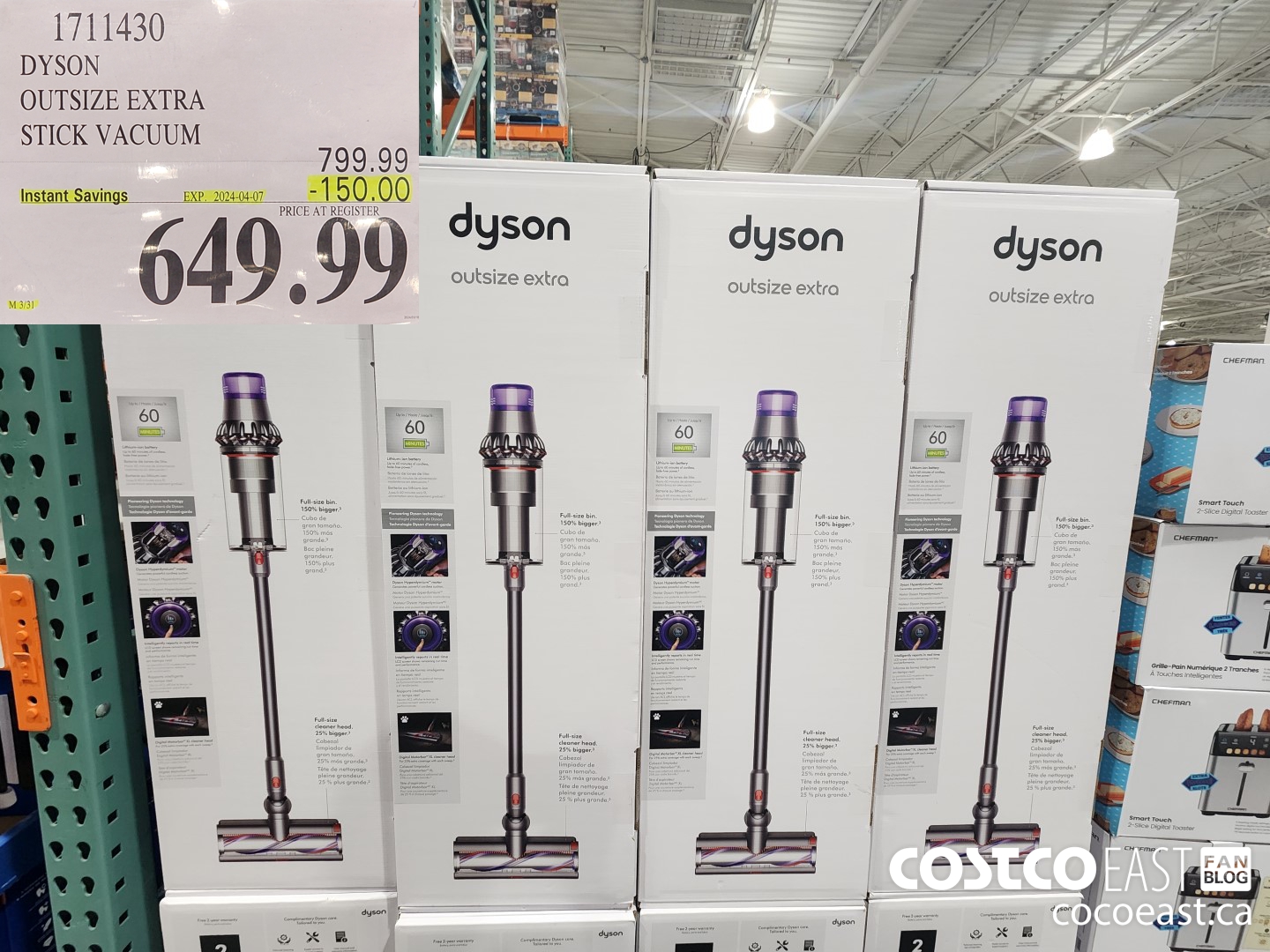 1711430 DYSON OUTSIZE EXTRA STICK VACUUM ($150.00 INSTANT SAVINGS EXPIRES ON 2024-04-07) $649.99