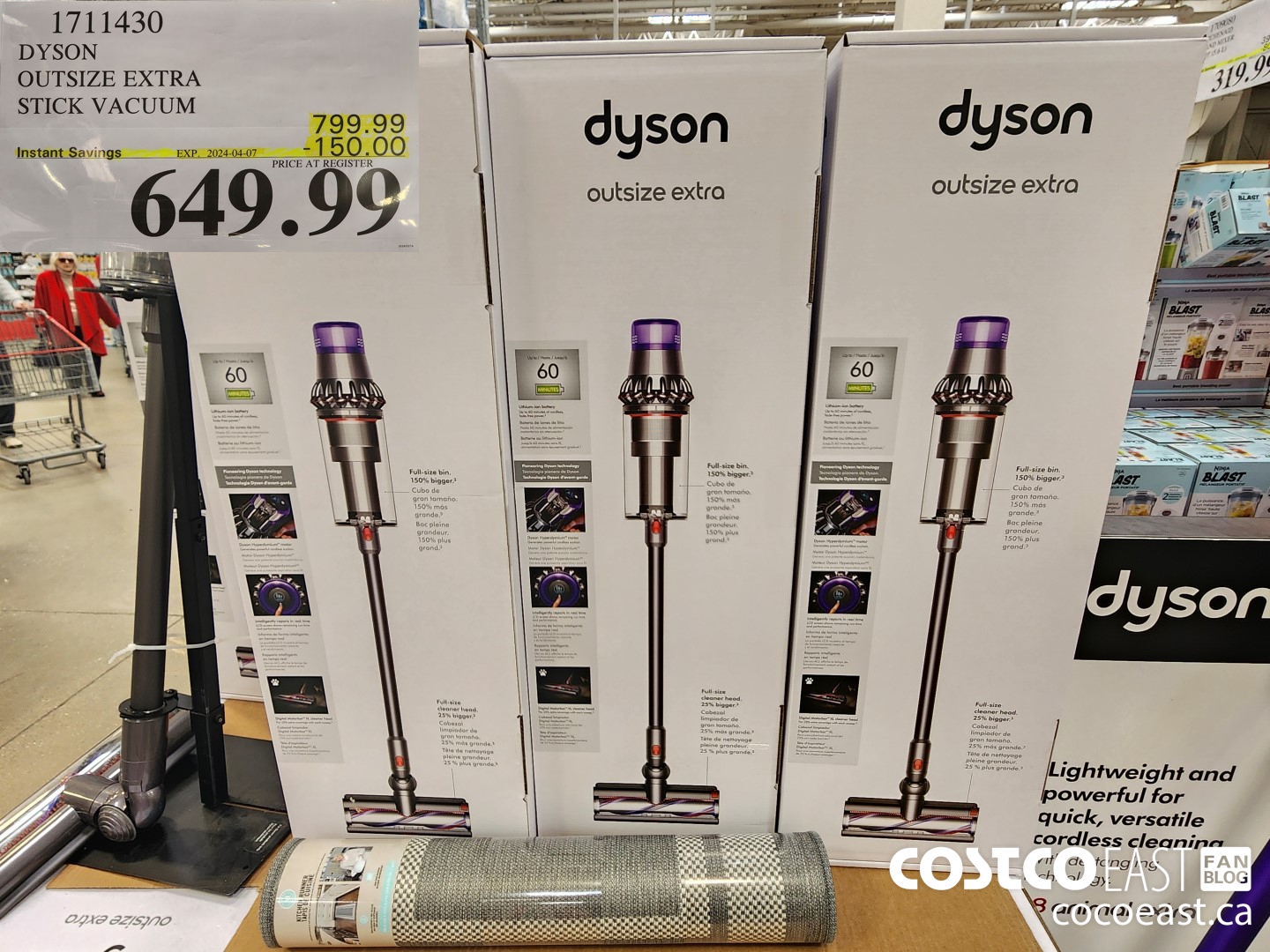 1711430 DYSON OUTSIZE EXTRA STICK VACUUM  ($150.00 INSTANT SAVINGS EXPIRES ON 2024-04-07) $649.99
