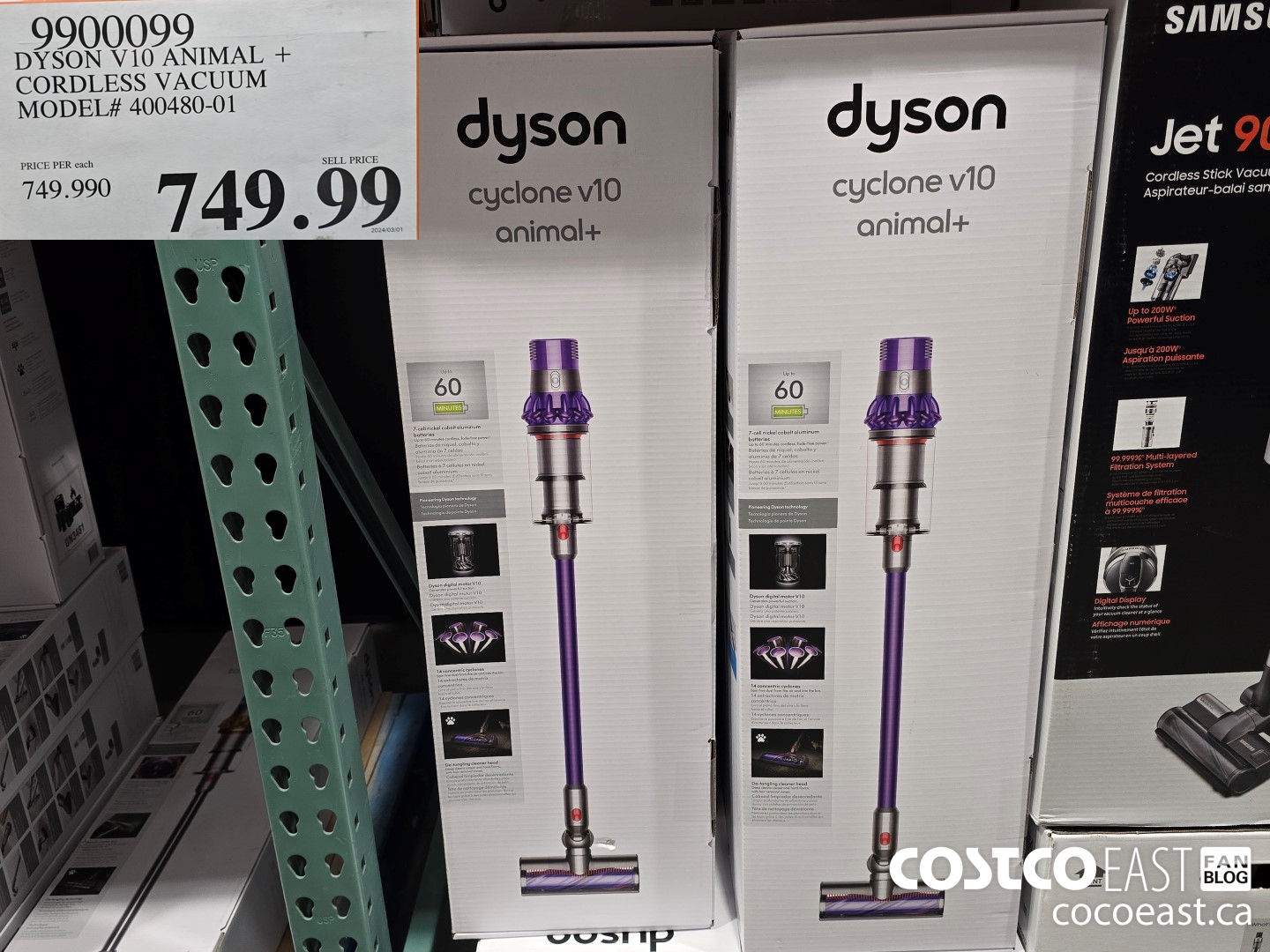 9900099 DYSON VI0 ANIMAL + CORDLESS VACUUM MODEL# 400480-01 $749.99