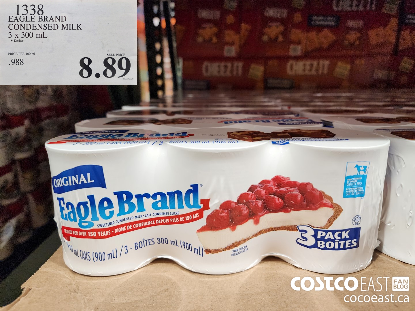 1338 EAGLE BRAND CONDENSED MILK 3 X 300 mL $8.89