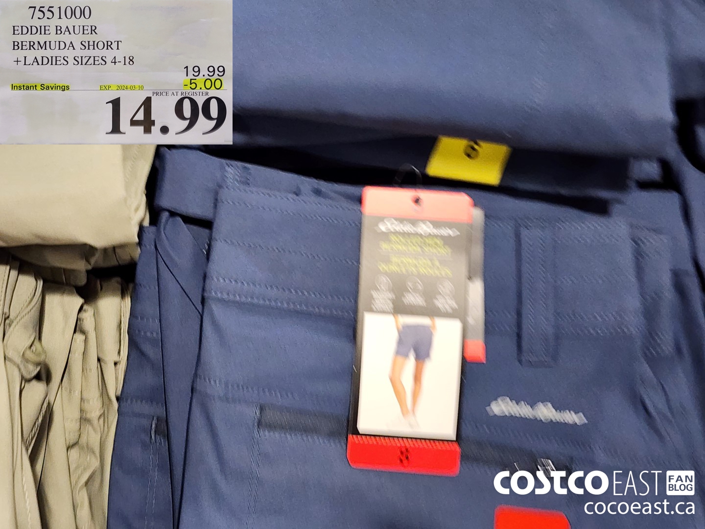 7551000 EDDIE BAUER BERMUDA SHORT + LADIES SIZES 4-18 ($5.00 INSTANT SAVINGS EXPIRES ON 2024-03-10) $14.99