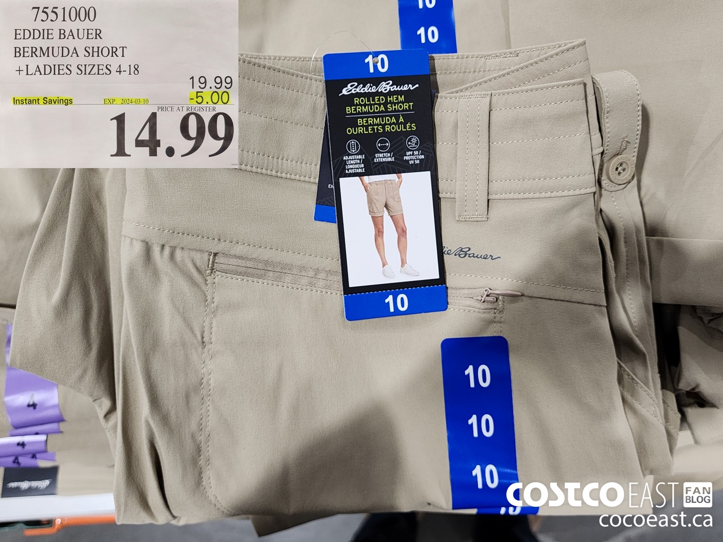 7551000 EDDIE BAUER BERMUDA SHORT + LADIES SIZES 4-18 ($5.00 INSTANT SAVINGS EXPIRES ON 2024-03-10) $14.99