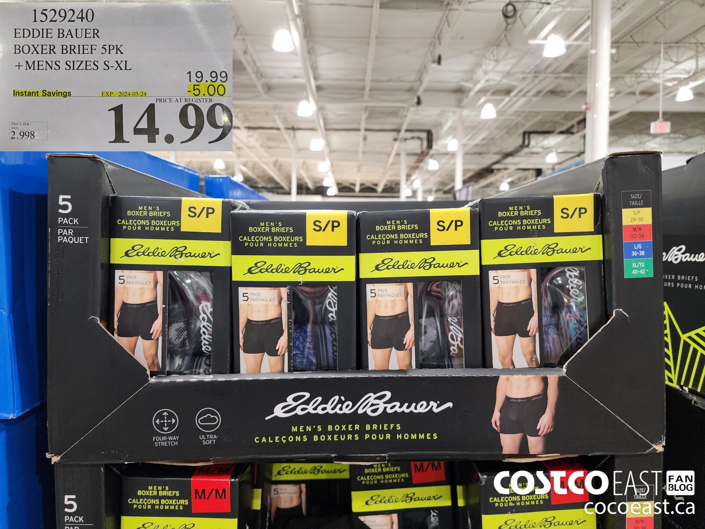 1529240 EDDIE BAUER BOXER 5PK +MENS SIZES S-XL ($5.00 INSTANT SAVINGS EXPIRES ON 2024-03-24) $14.99