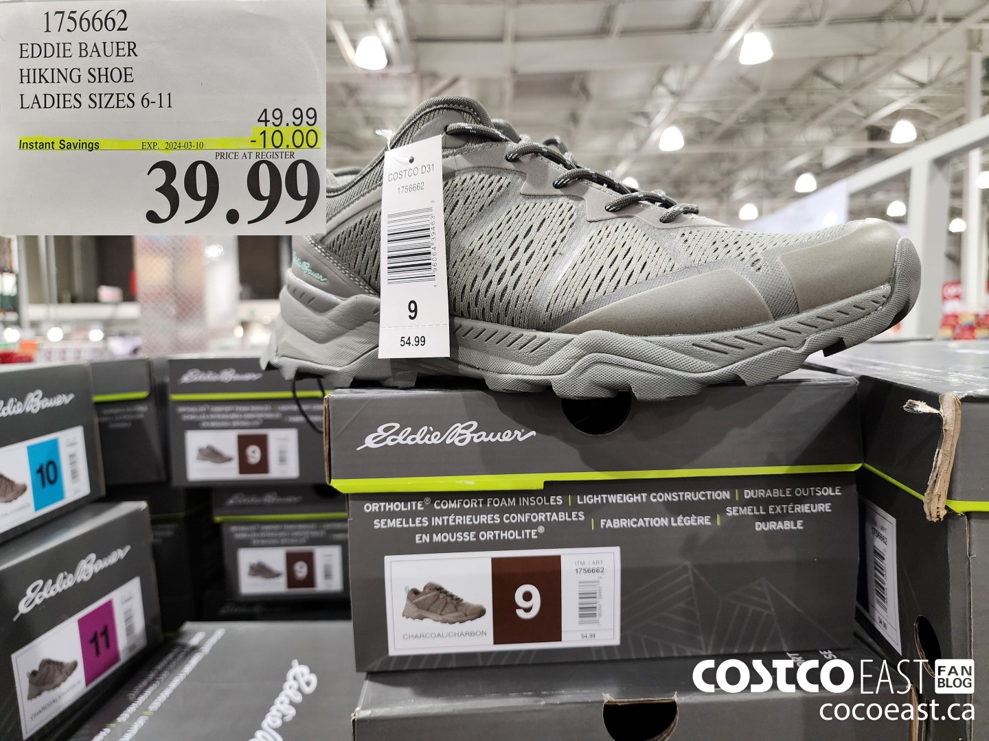 1756662 EDDIE BAUER HIKING SHOE LADIES SIZES 6-11 ($10.00 INSTANT SAVINGS EXPIRES ON 2024-03-10) $39.99