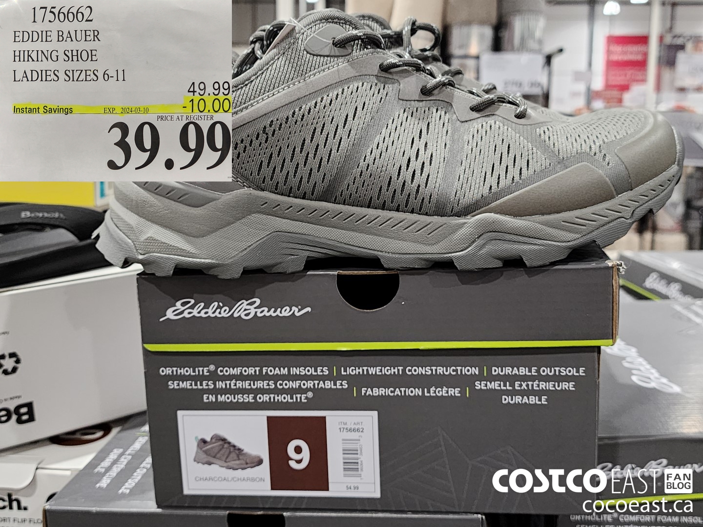 1756662 EDDIE BAUER HIKING SHOE LADIES SIZES 6-11 ($10.00 INSTANT SAVINGS EXPIRES ON 2024-03-10) $39.99