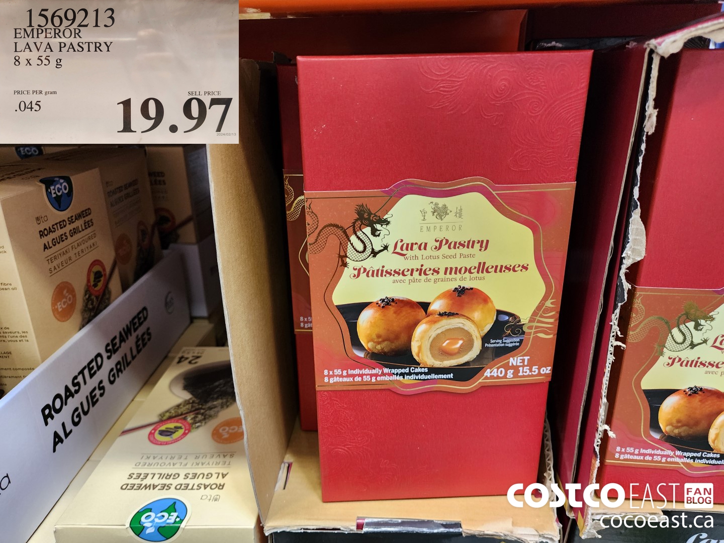 1569213 EMPEROR LAVA PASTRY 8 x 55 g $19.97