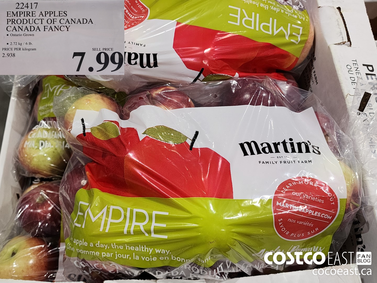 22417 EMPIRE APPLES PRODUCT OF CANADA. CANADA FANCY $7.99