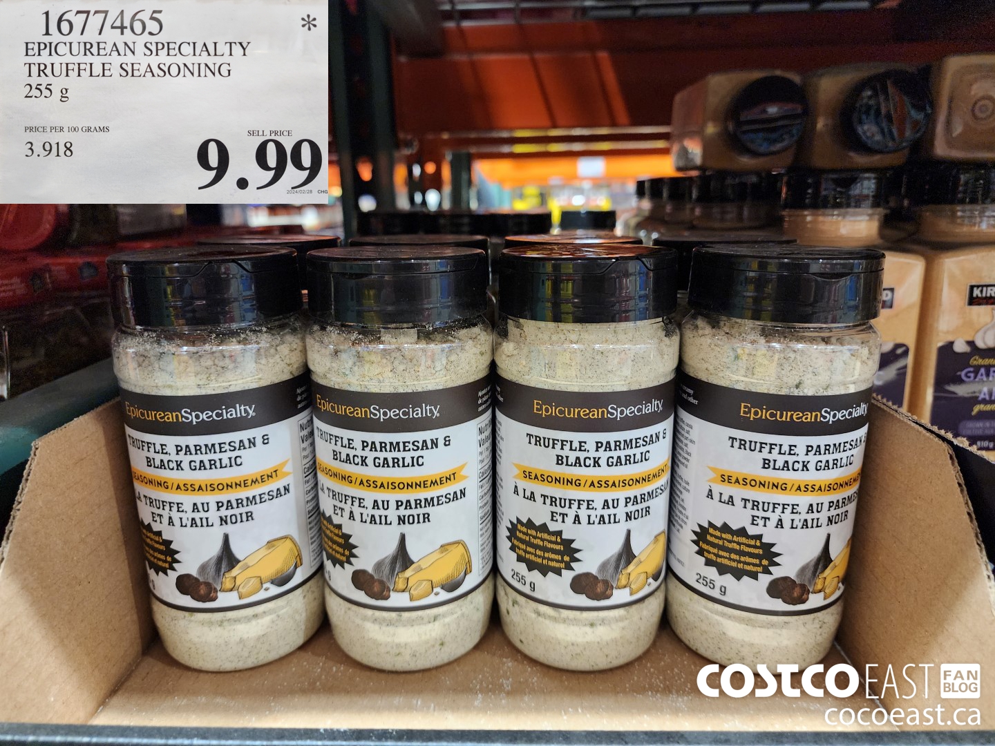 1677465 EPICUREAN SPECIALTY TRUFFLE SEASONING 255 G $9.99