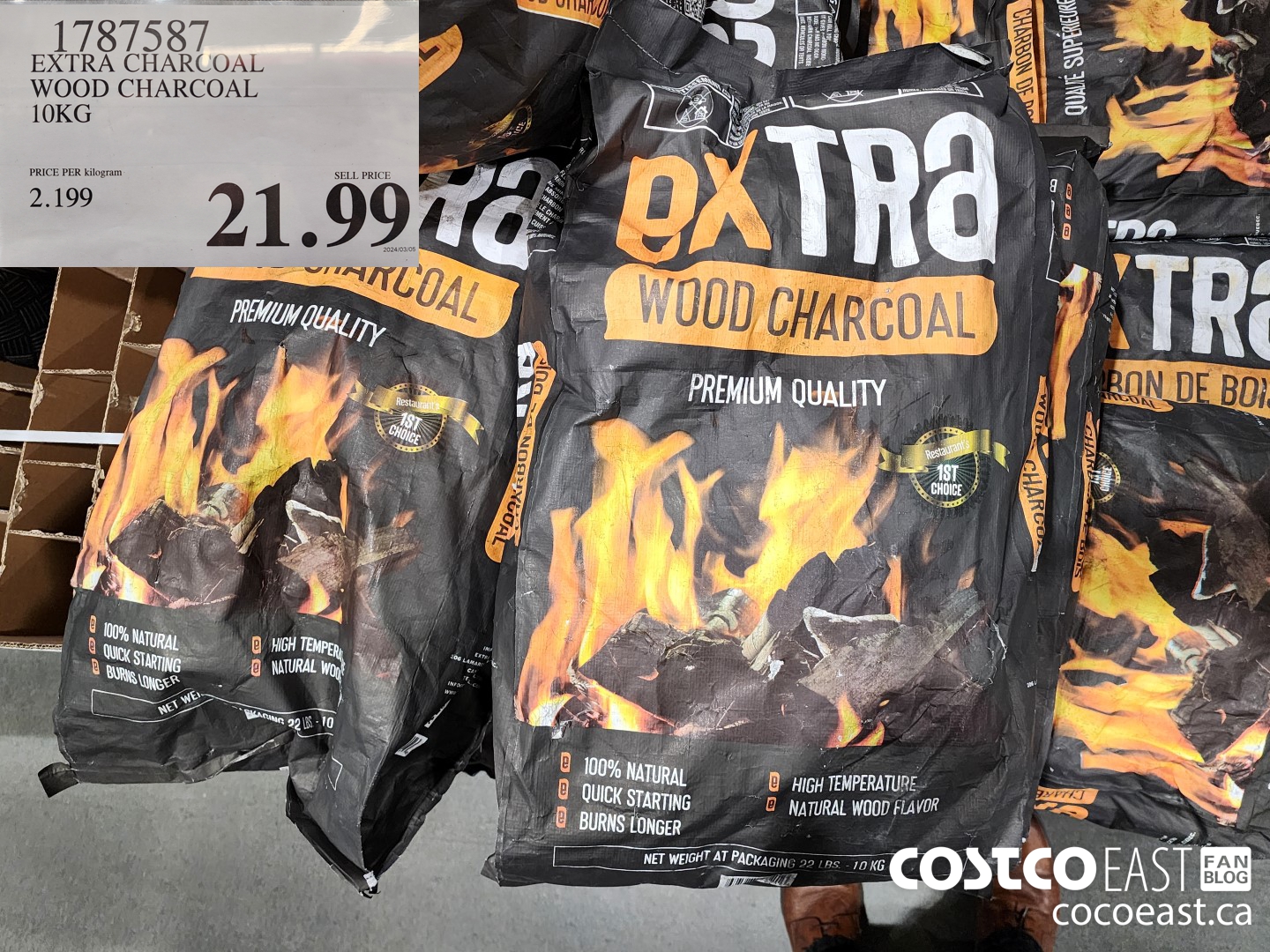 1787587 EXTRA CHARCOAL WOOD CHARCOAL 10KG $21.99