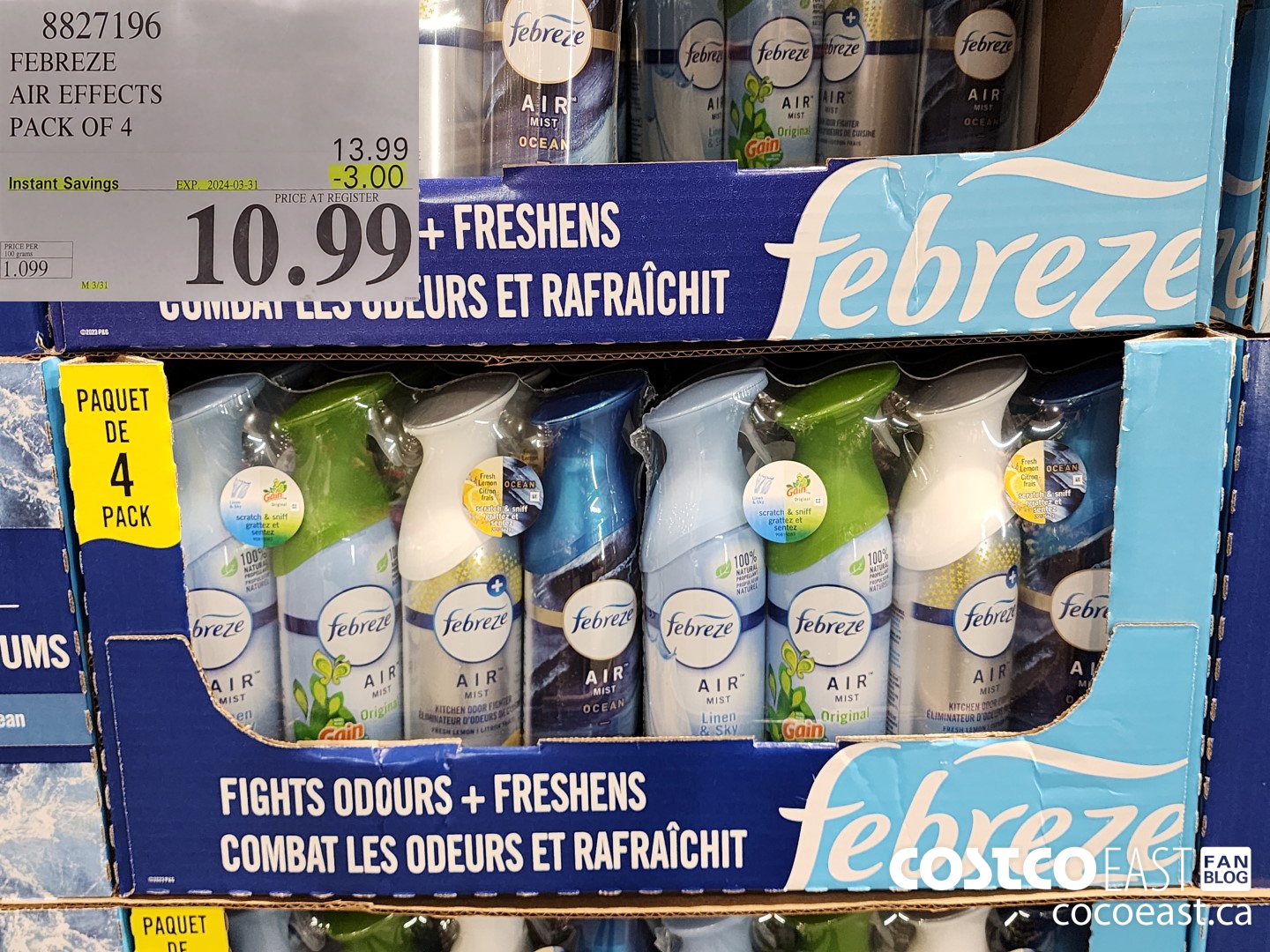 8827196 FEBREZE AIR EFFECTS PACK OF 4 ($3.00 INSTANT SAVINGS EXPIRES ON 2024-03-31) $13.99