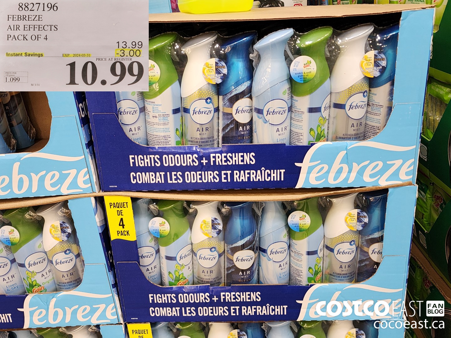 8827196 FEBREZE AIR EFFECTS PACK OF 4 ($3.00 INSTANT SAVINGS EXPIRES ON 2024-03-31) $10.99