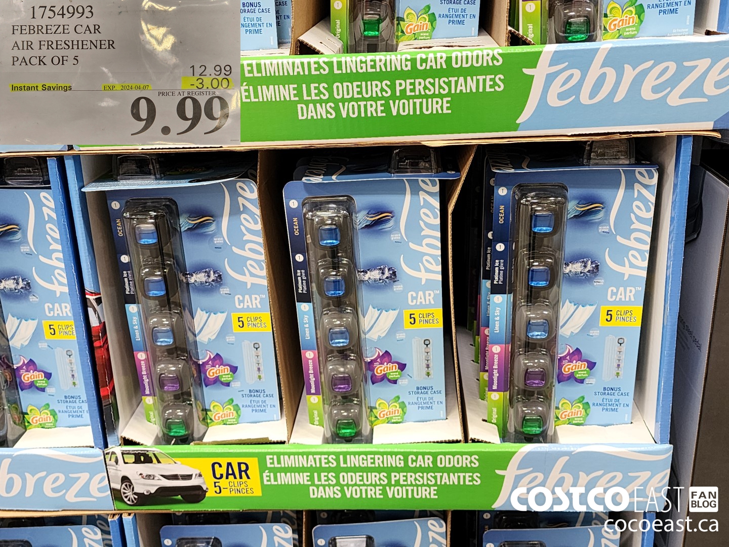 1754993 FEBREZE CAR AIR FRESHENER PACK OF 5 ($3.00 INSTANT SAVINGS EXPIRES ON 2024-04-07) $9.99