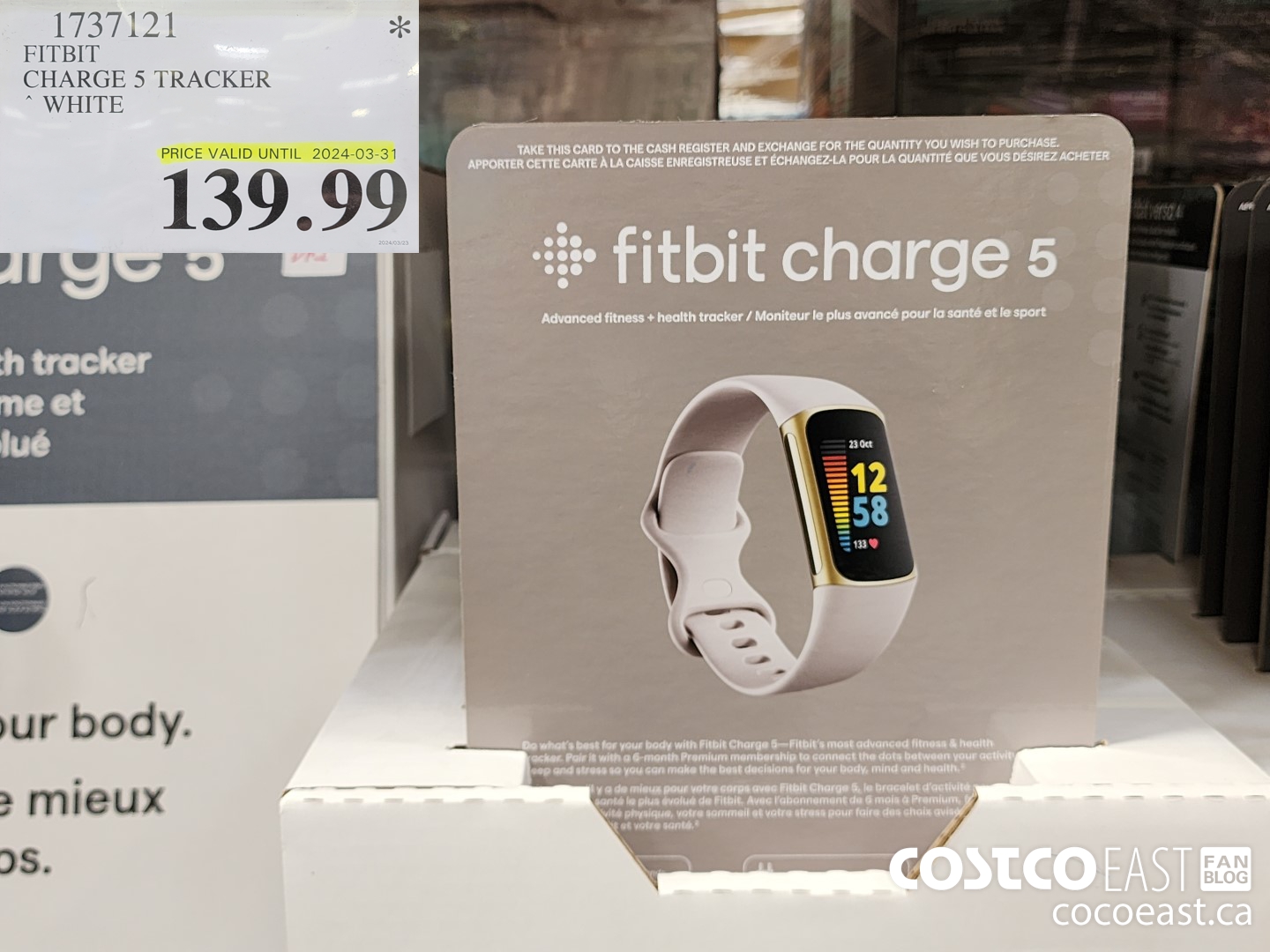 1737121 FITBIT CHARGE 5 TRACKER WHITE $139.99