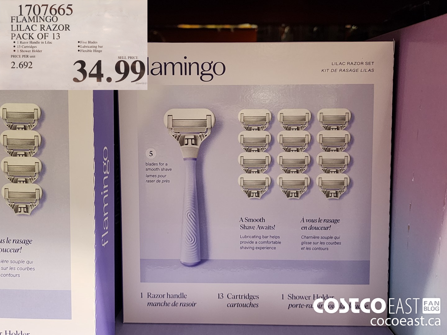 1707665 FLAMINGO LILAC RAZOR PACK OF 13 $34.99