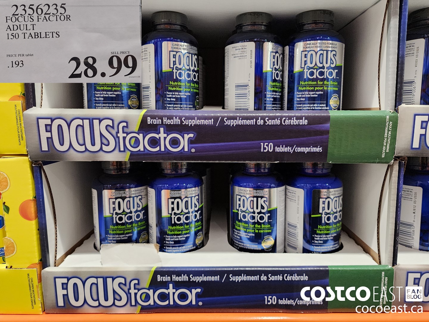 2356235 FOCUS FACTOR ADULT 150 TABLETS $28.99