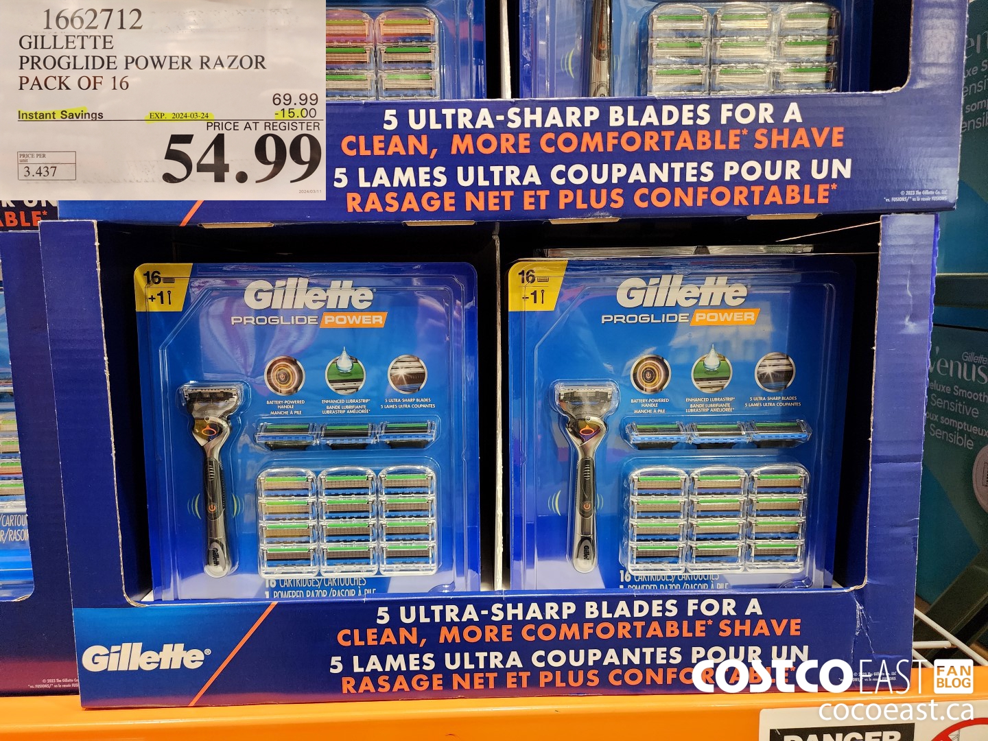 1662712 FUSION PROGLIDE POWER WITH HANDLE PACK OF 16 ($15.00 INSTANT SAVINGS EXPIRES ON 2024-03-24) $54.99