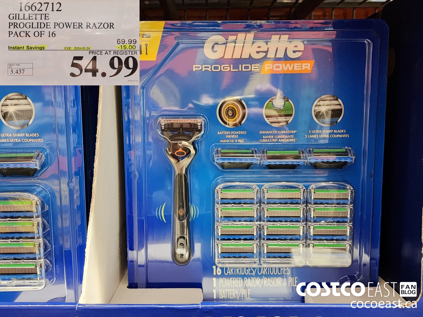 1662712 FUSION PROGLIDE POWER WITH HANDLE PACK OF 16 ($15.00 INSTANT SAVINGS EXPIRES ON 2024-03-24) $54.99