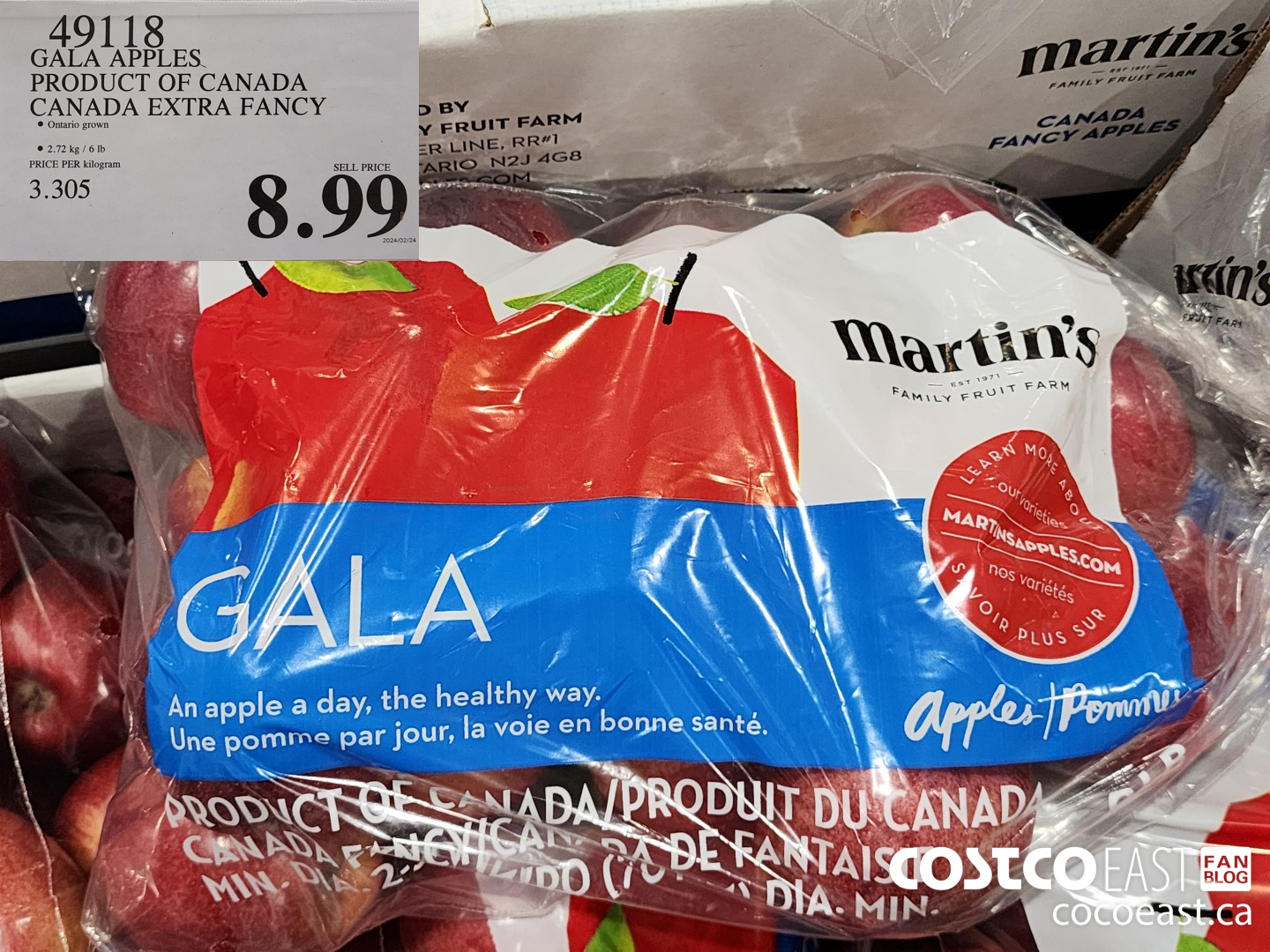 49118 GALA APPLES PRODUCT OF CANADA CANADA EXTRA FANCY $8.99