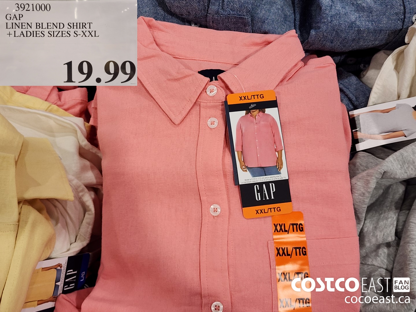 3921000 GAP LINEN BLEND SHIRT +LADIES SIZES S-XXL $19.99