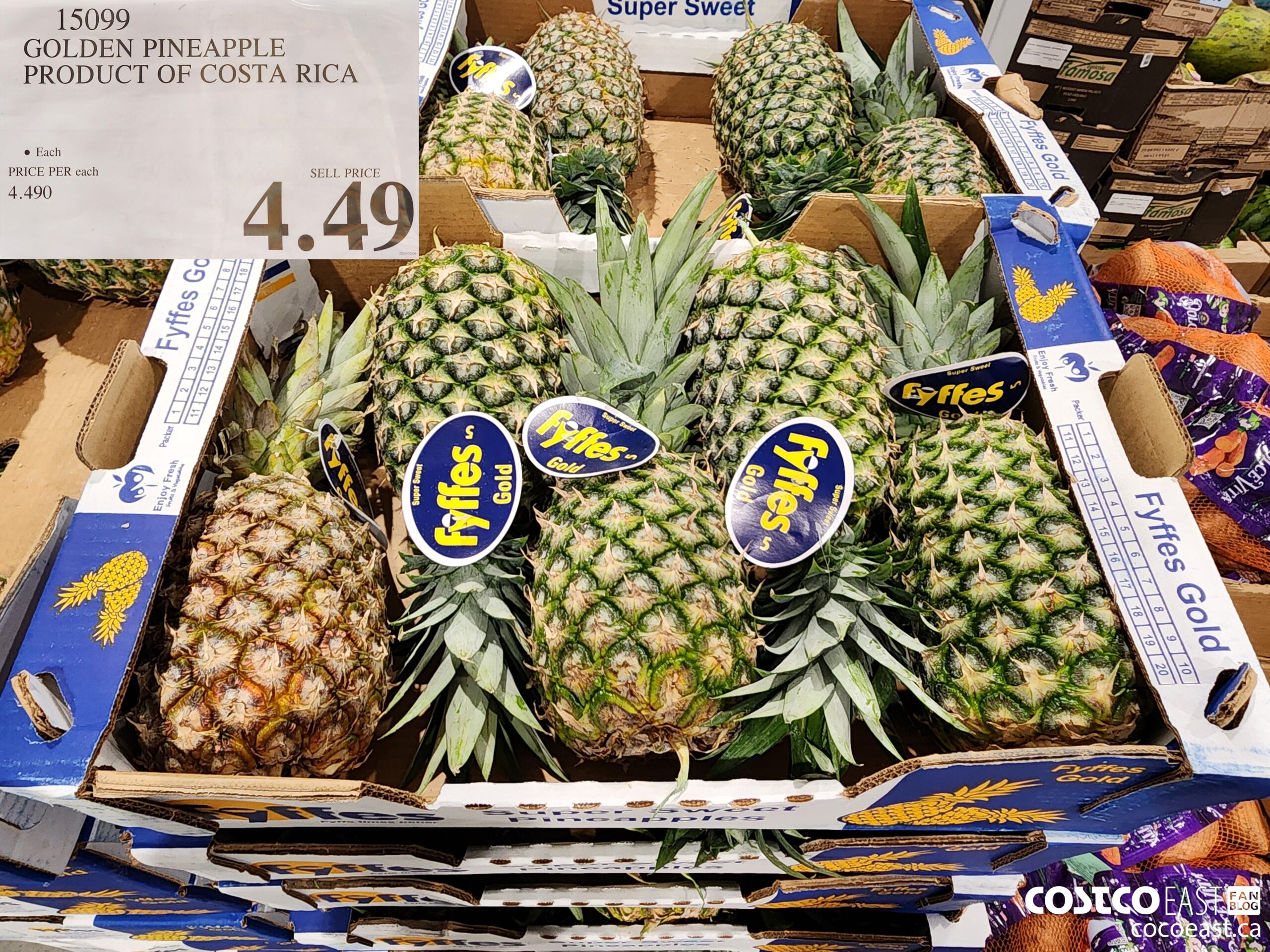 15099 GOLDEN PINEAPPLE PRODUCT OF COSTA RICA $4.49
