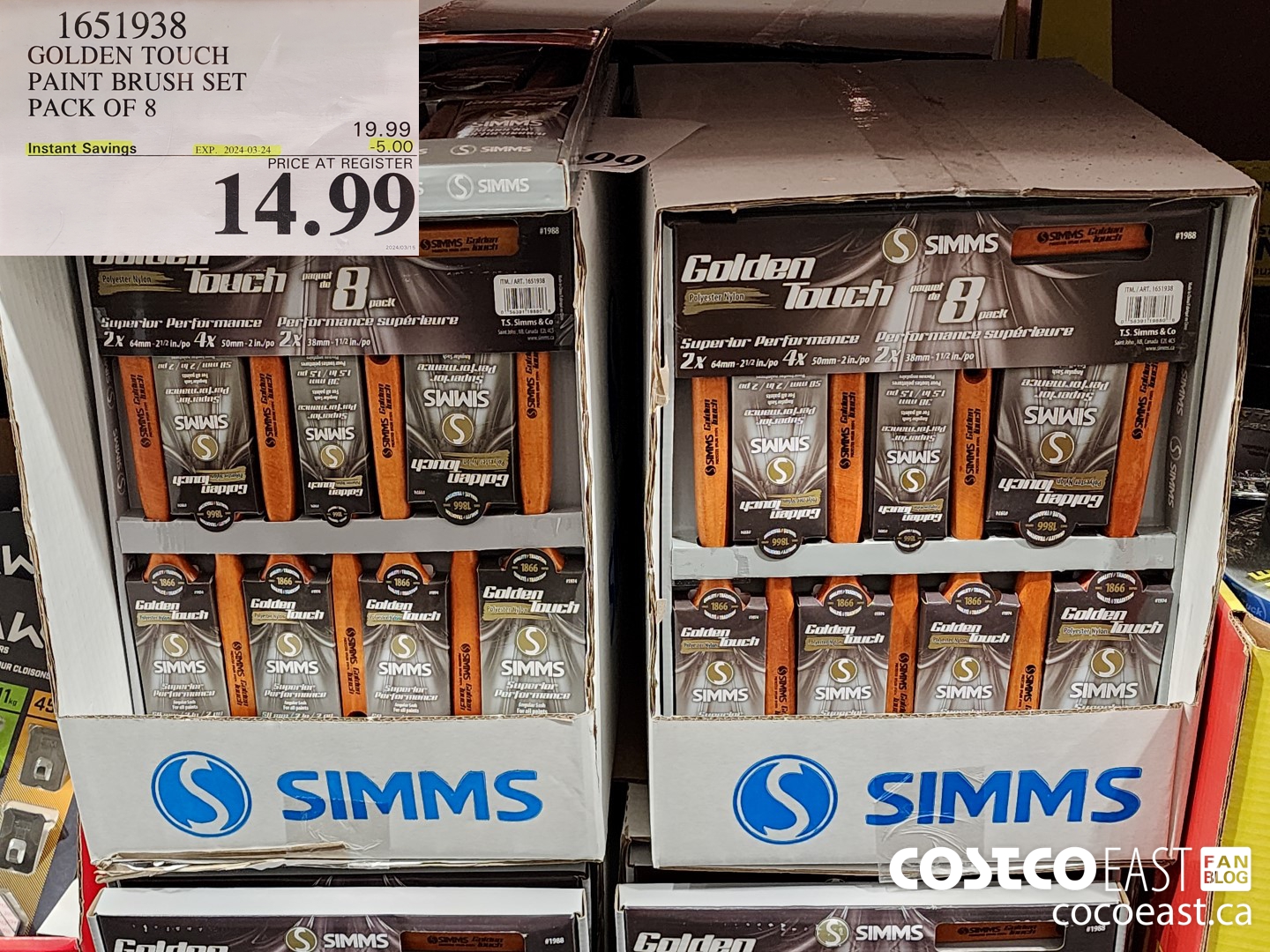 1651938 GOLDEN TOUCH PAINT BRUSH SET PACK OF 8 ($5.00 INSTANT SAVINGS EXPIRES ON 2024-03-24) $14.99