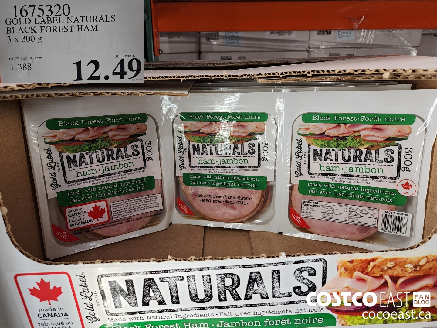 1675320 GOLD LABEL NATURALS BLACK FOREST HAM 3 x 300 g $12.49