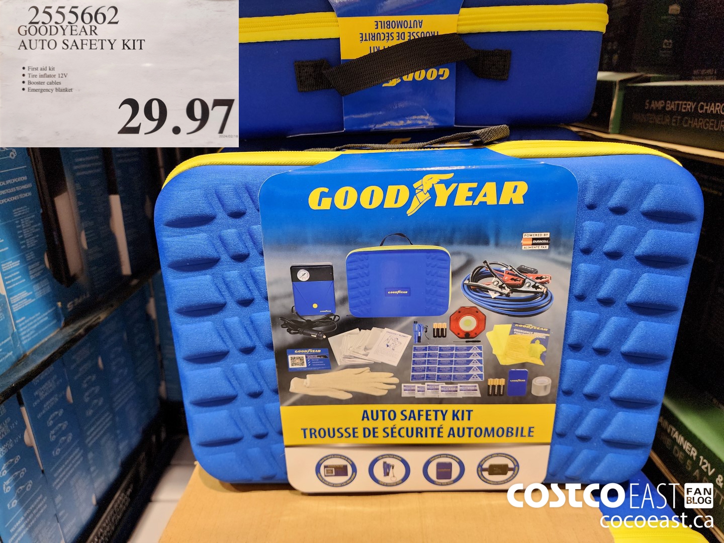 2555662 GOODYEAR AUTO SAFETY KIT $29.97