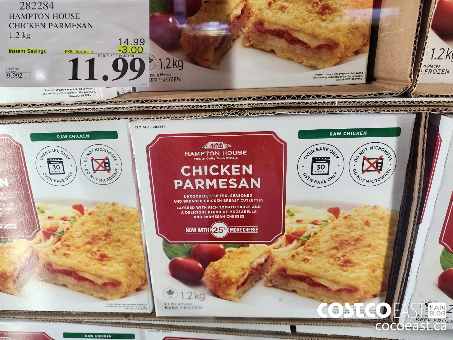 282284 HAMPTON HOUSE CHICKEN PARMESAN 1.2 kg ($3.00 INSTANT SAVINGS EXPIRES ON 2024-03-10) $11.99