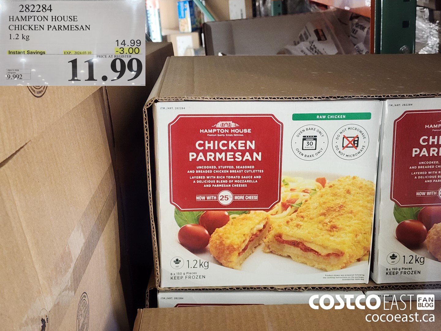 282284 HAMPTON HOUSE CHICKEN PARMESAN 1.2 kg ($3.00 INSTANT SAVINGS EXPIRES ON 2024-03-10) $11.99