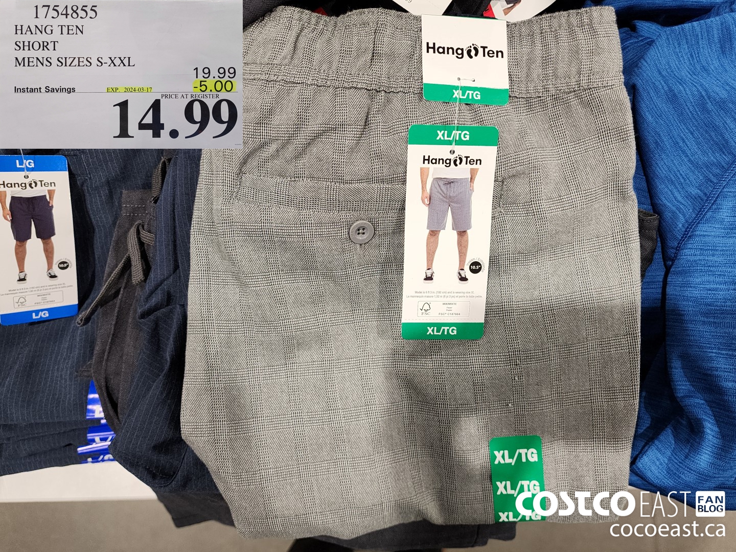 1754855 HANG TEN SHORT MENS SIZES S-XXL ($5.00 INSTANT SAVINGS EXPIRES ON 2024-03-17) $14.99