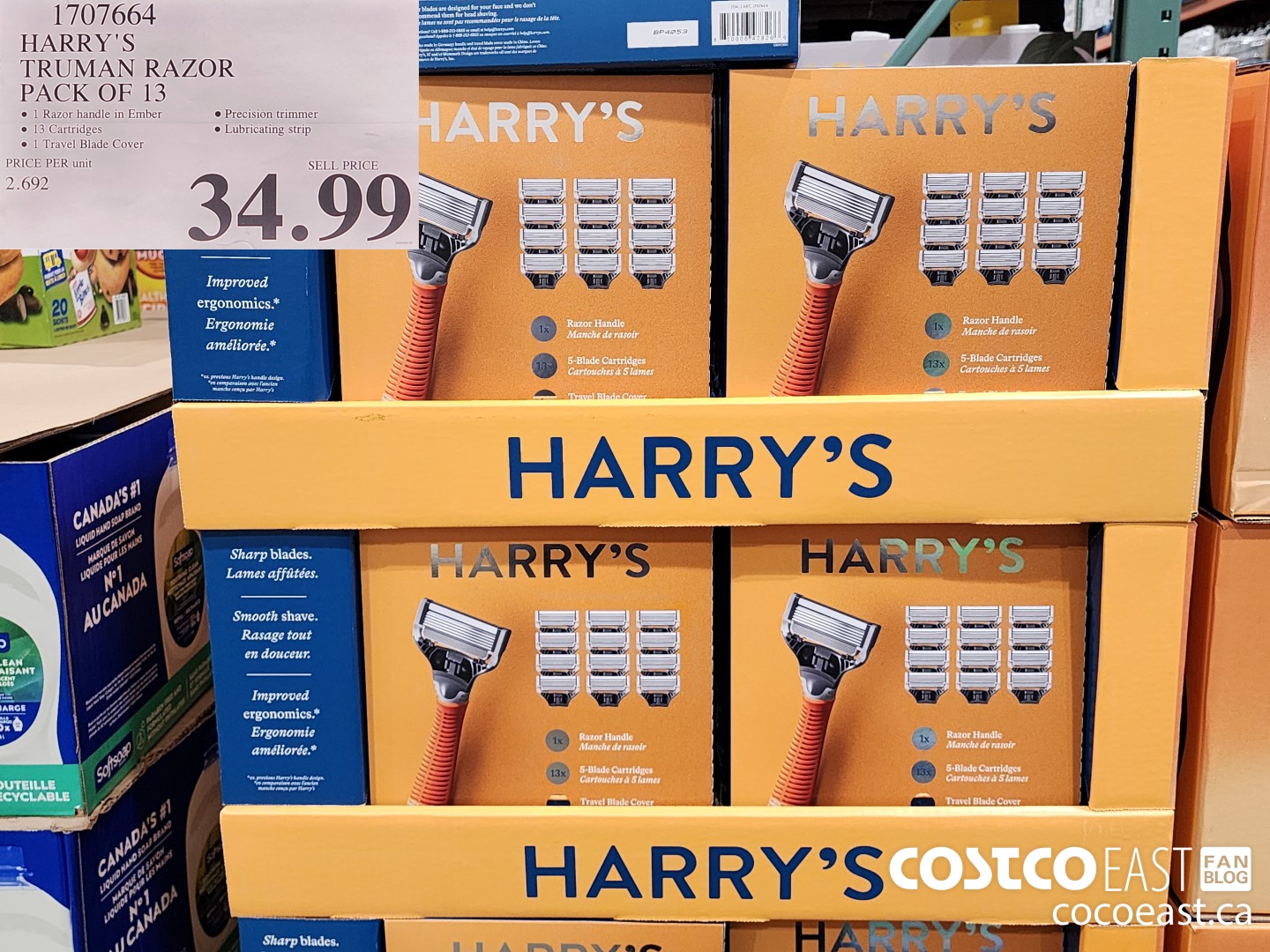 1707664 HARRY'S TRUMAN RAZOR PACK OF 13 $34.99