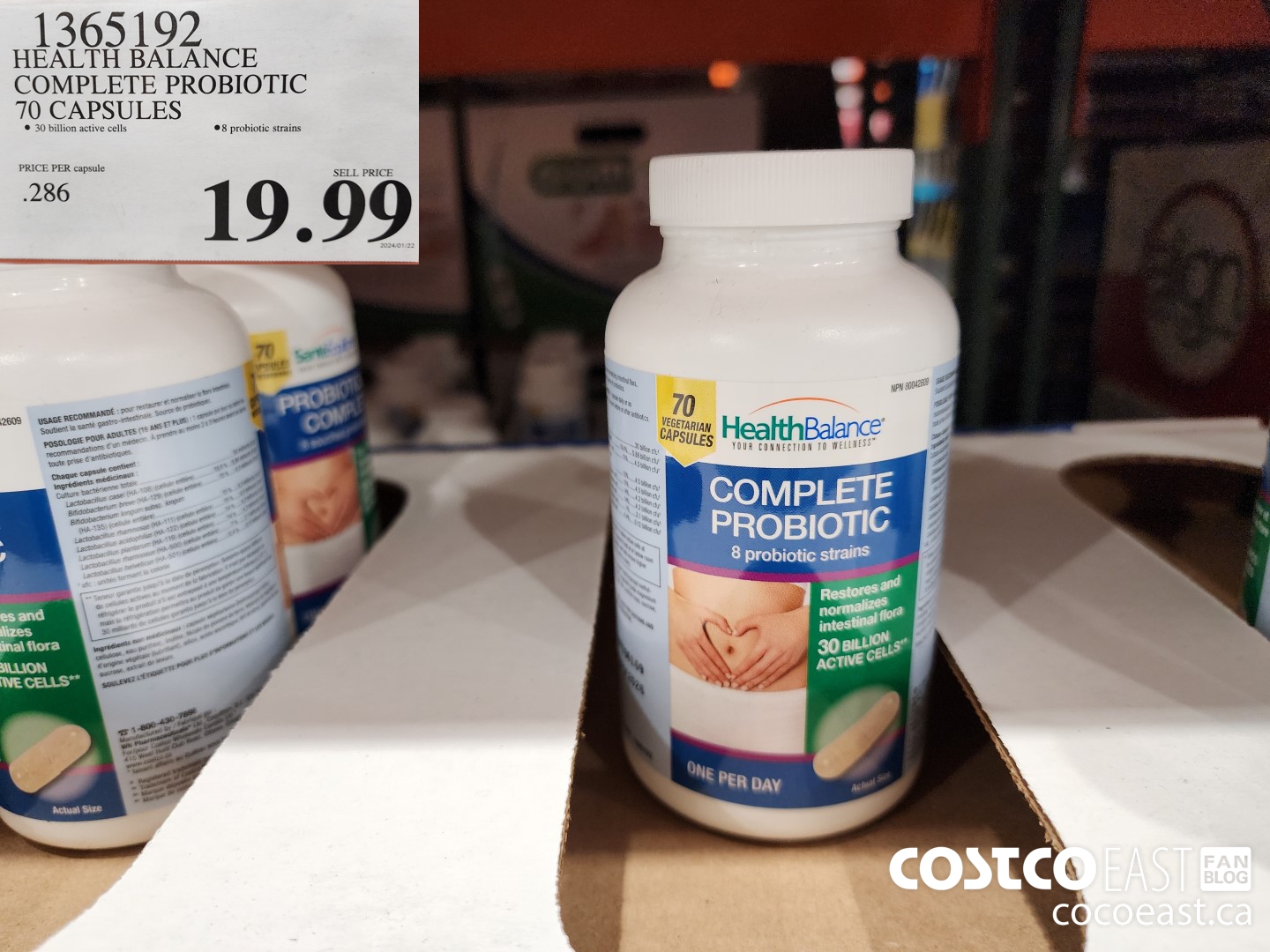 1365192 HEALTH BALANCE COMPLETE PROBIOTIC 70 CAPSULES $19.99