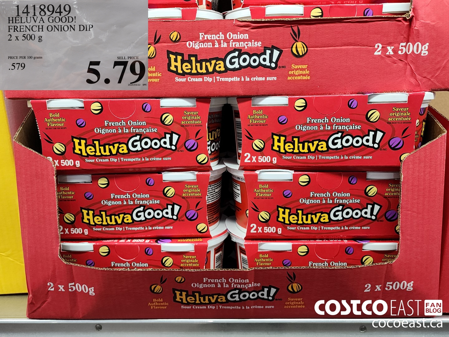 1418949 HELUVA GOOD FRENCH ONION DIP 2 x 500 $5.79
