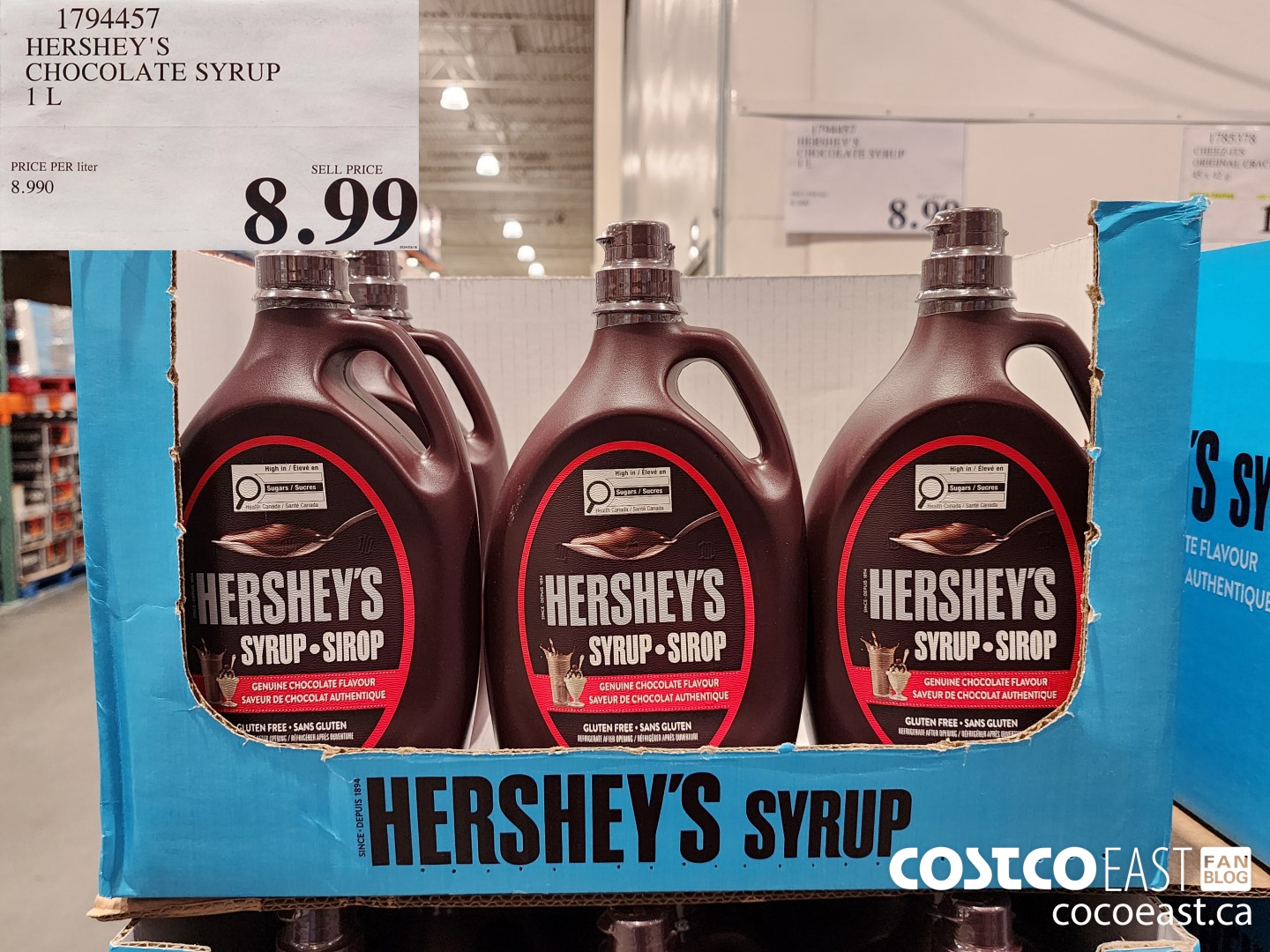 1794457 HERSHEY'S CHOCOLATE SYRUP 1 L $8.99