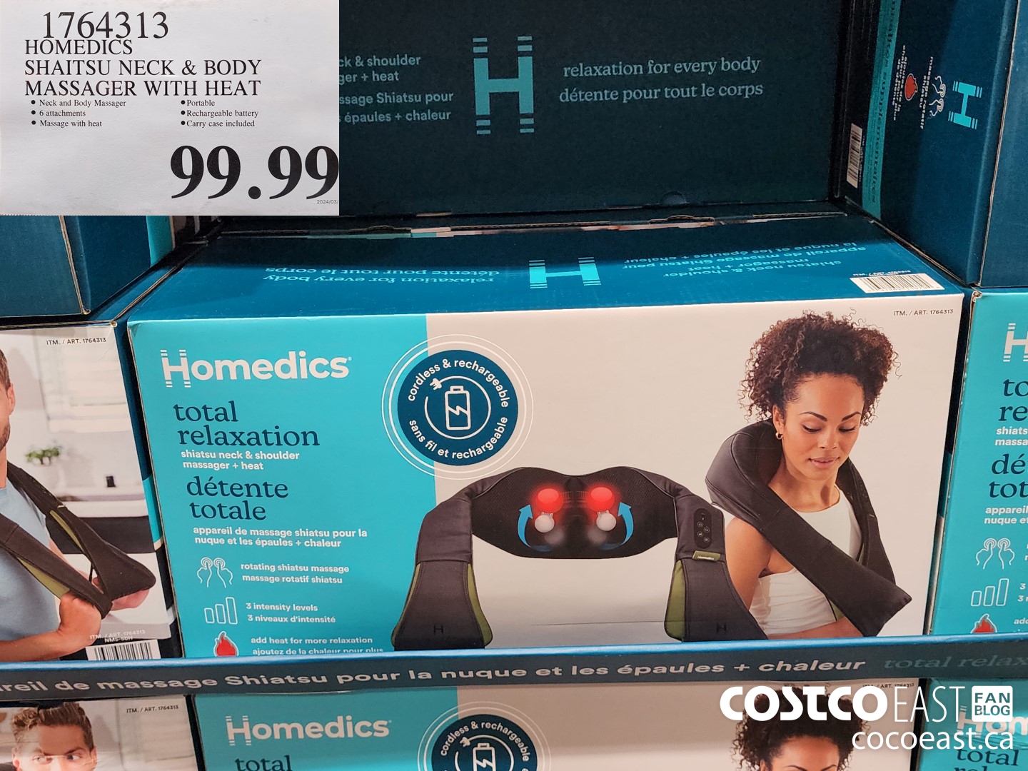 1764313 HOMEDICS SHAITSU NECK & BODY MASSAGER WITH HEAT $99.99