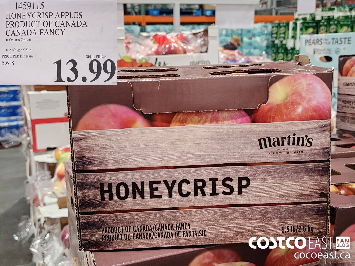 1459115 HONEYCRISP APPLES PRODUCT OF CANADA CANADA FANCY $13.99