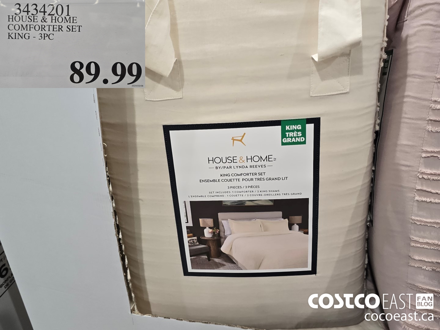 3434201 HOUSE & HOME COMFORTER SET KING - 3PC $89.99