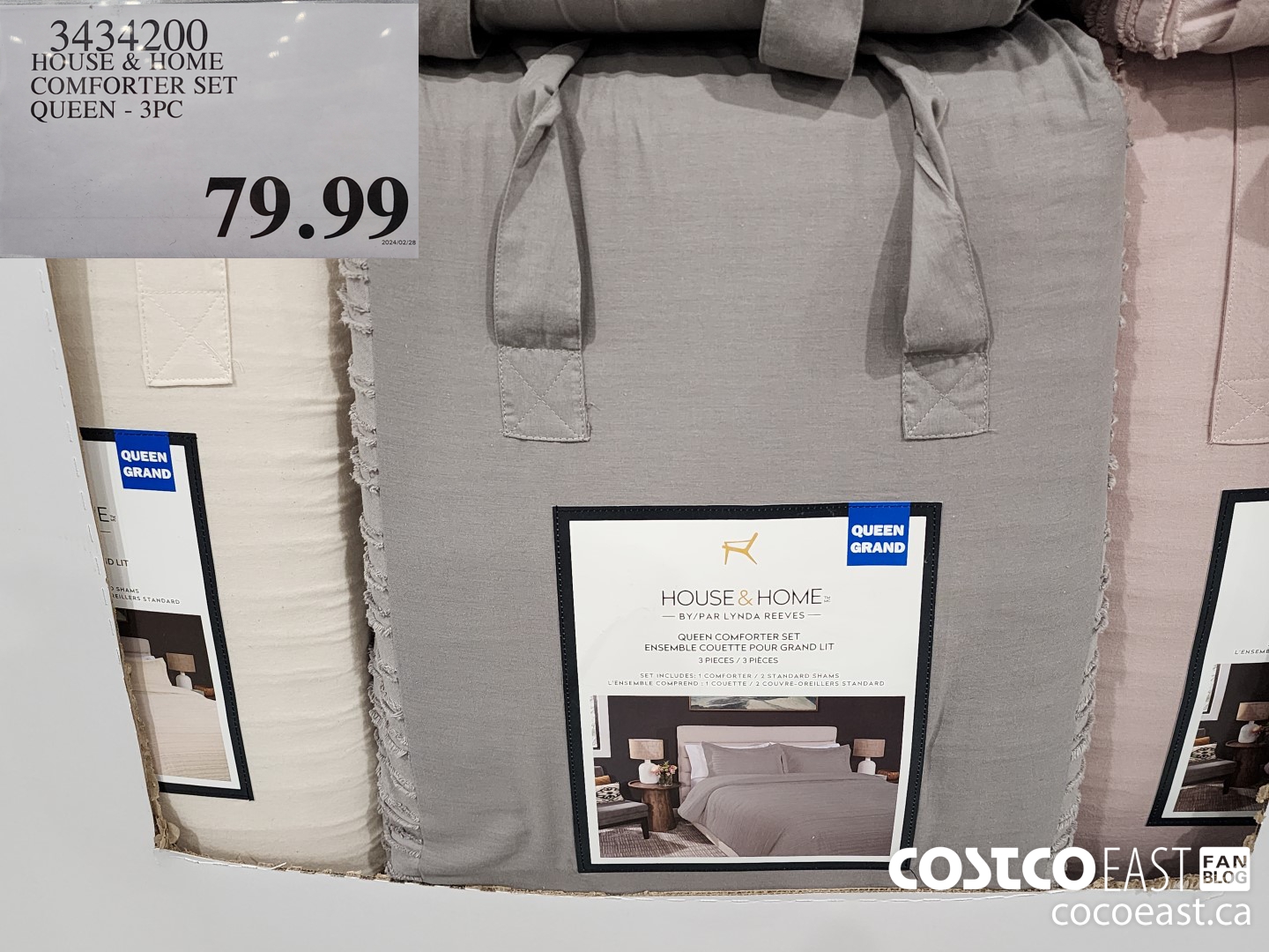3434200 HOUSE & HOME COMFORTER SET QUEEN - 3PC $79.99