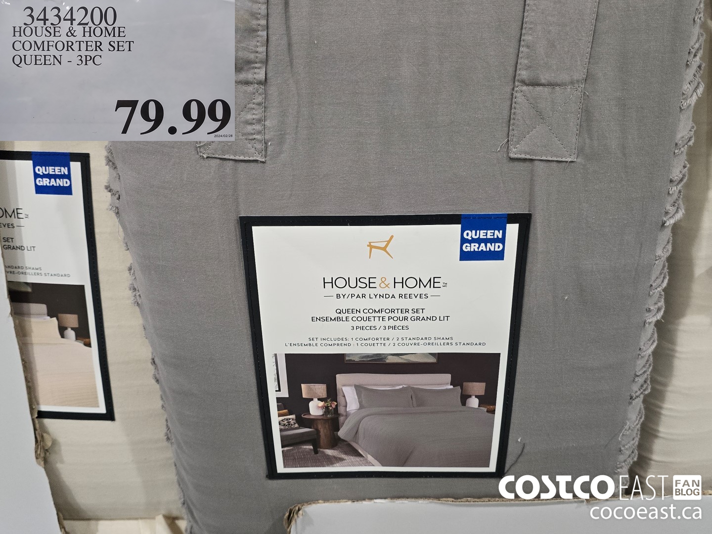 3434200 HOUSE & HOME COMFORTER SET QUEEN - 3PC $79.99