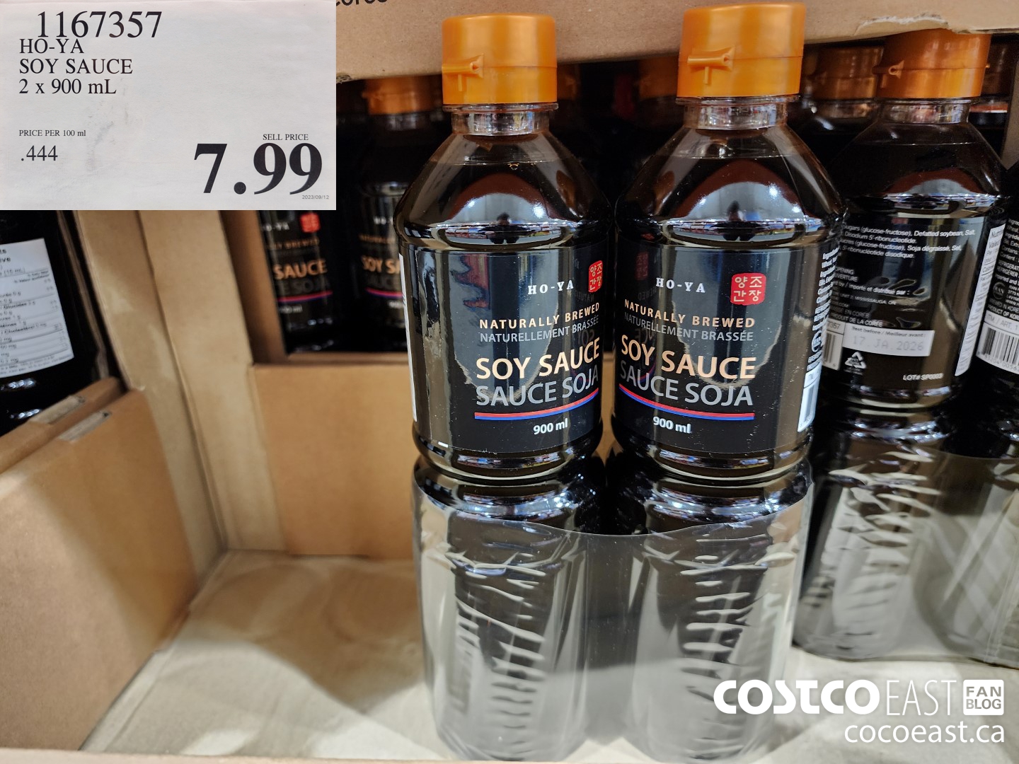 1167357 HO-YA SOY SAUCE 2 X 900 ML $7.99