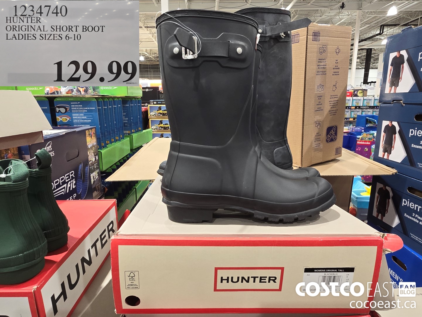 1234740 HUNTER ORIGINAL SHORT BOOT LADIES SIZES 6-10 $129.99