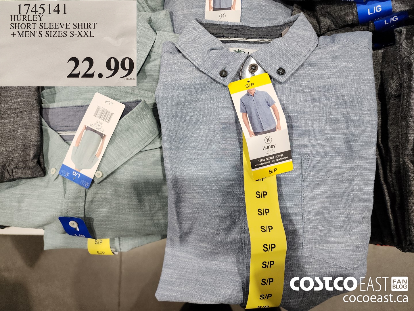 1745141 HURLEY SHORT SLEEVE SHIRT +MEN'S SIZES S-XXL $22.99