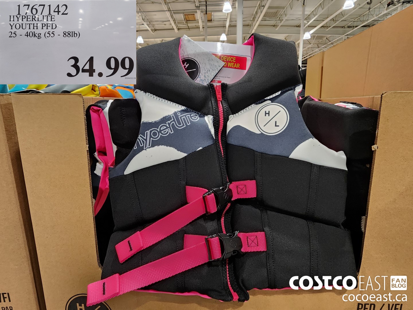 1767142 HYPERLITE YOUTH PFD 25 - 40kg (55 - 88Ib) $34.99