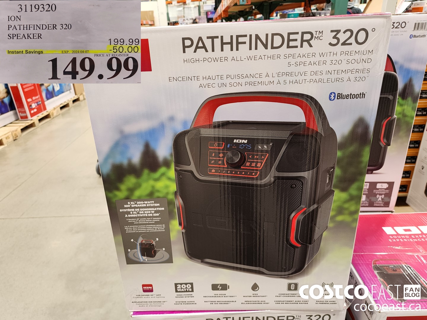 3119320 ION AUDIO PATHFINDER 320 BLUETOOTH SPEAKER ($50.00 INSTANT SAVINGS EXPIRES ON 2024-04-07) $149.99
