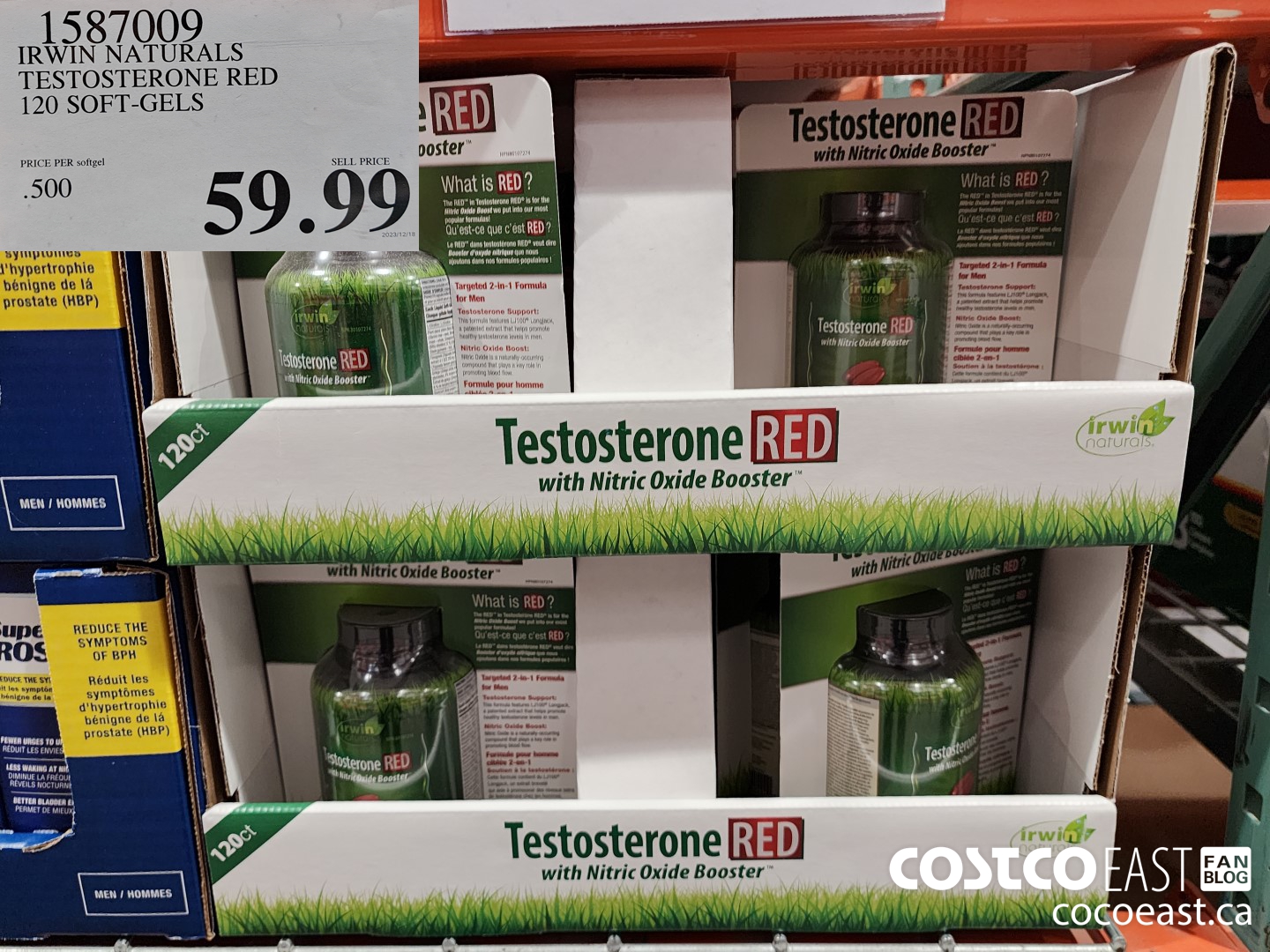 1587009 IRWIN NATURALS TESTOSTERONE RED 120 SOFT-GELS $59.99