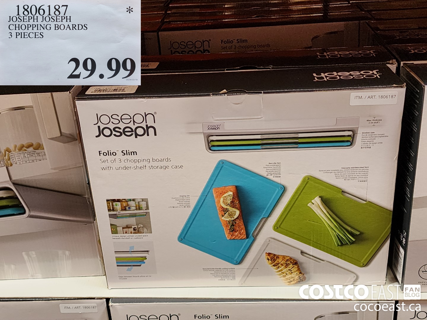 1806187 JOSEPH JOSEPH CHOPPING BOARDS 3 PIECES $29.99